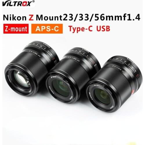 VILTROX 56mm 23mm 33mm F1.4 AF Lens Large Aperture APS-C Lens for Nikon Z Mount Mirrorless Camera Z Fc Z50 Z5 Z6 Z6 II Z7 Z7 II
