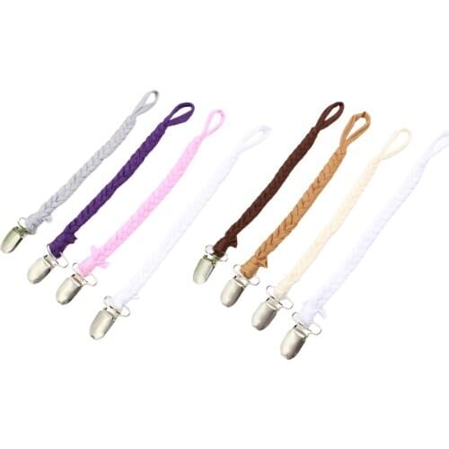 Baby Toddler Dummy Pacifier Clip Soother Nipple Clip 24x2.5CM Gray Purple Pink