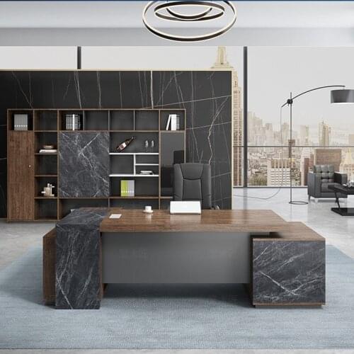 Boss Decoration Presidents Simple Modern Desk and Chair Combination Commercial Large Class Atmospheric Office Furniture