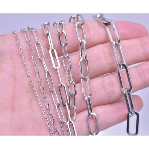 50Cm Punk Style O Shaped Necklaces Cuban Paper Clip Link Chain Party Women Men Birthday Gift Jewelry Wholesale