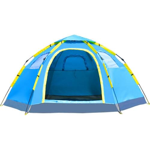 Fully-automatic outdoor camping tent tourism tents 3-4-6-8 hexagonal big tent/6-8persons large family automatic camping tent