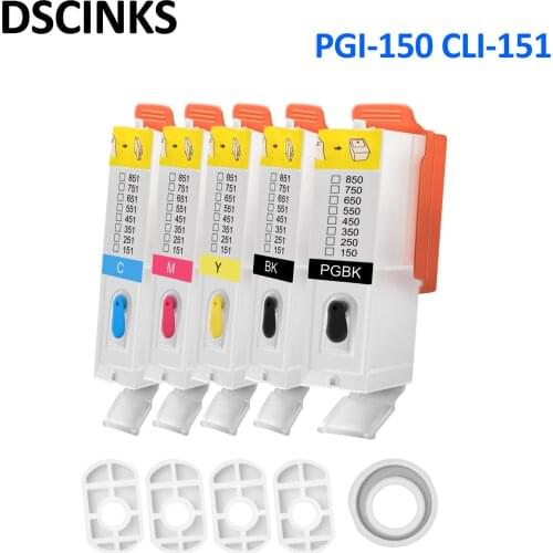 PGI-150 CLI-151 Refillable Ink Cartridge for Canon PIXMA MG5410 MG5510 MG5610 MG6410 MG6610 IP7210 MX721 IX6810 PGI 150 CLI 151
