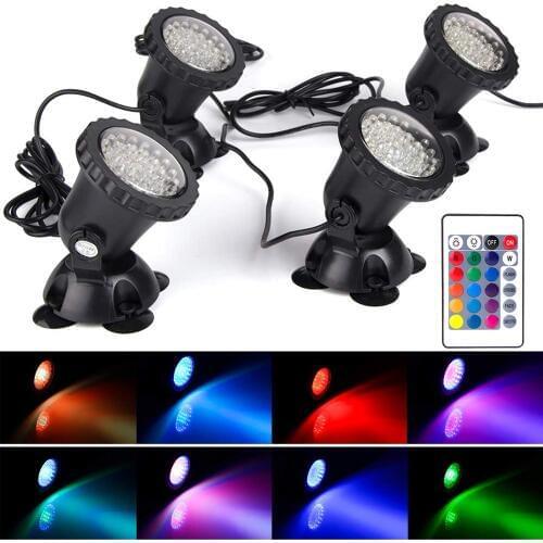 RGB LED Underwater Light IP68 Waterproof 12V DC RGB Lamp Swiming Pool Garden Fountains Pond Water Fish Tank Aquarium Spot Lights