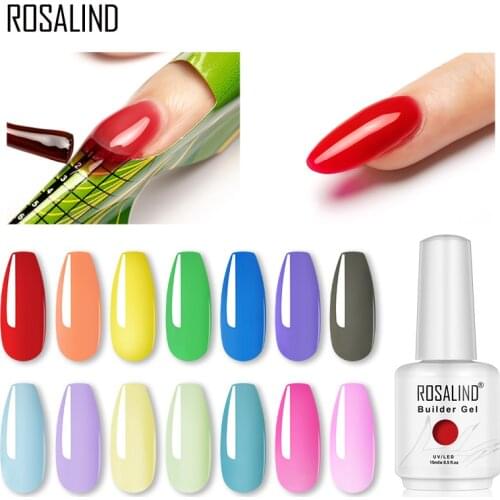 ROSALIND Nail Extension Gel Nail Polish Poly builder Gel For Nail Art Need Nail Form UV LED Lamp Gel Varnishes Manicure Set