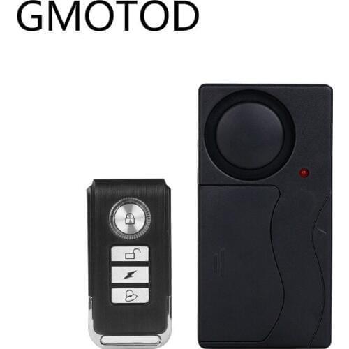 GMOTOD Wireless remote control motorcycle electric bicycle vibration alarm device, household window vibration burglar alarm