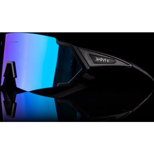 Kapvoe Sports Cycling Glasses Outdoor UV400 Protection Wide-field View Sunglasses Men Women Mirror Color Lens Summer Accessories