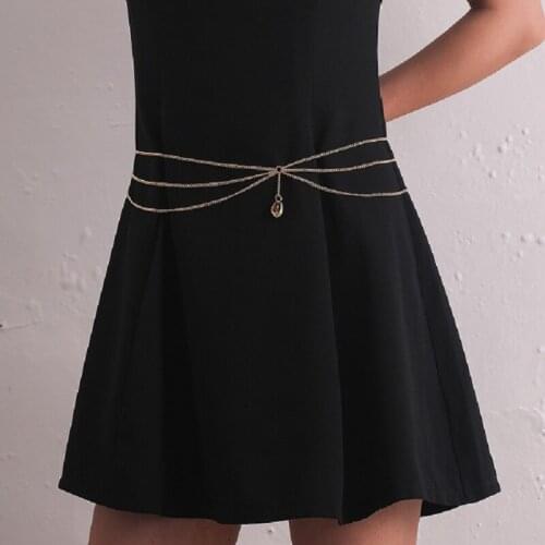 Bohemian metal shell pendant multi-layer waist chain womens Beach Bikini Body Jewelry womens tassel water drop waist chain