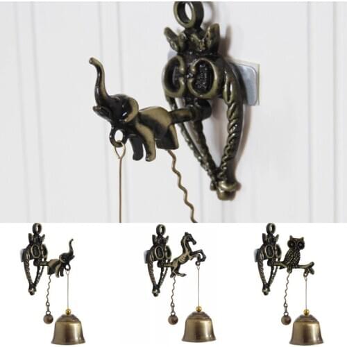 Vintage Horse Elephant Owl Shaped Bell Doorbell Halloween Christmas Bells Hanging Door Home Decor Room Decorations Dropshipping