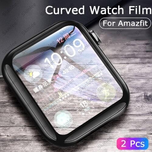 2 pcs For Amazfit Bit U Pro Smart Watch Screen Protector Cover Screen Protection Curved Film For Amazfit Bit U Film Case