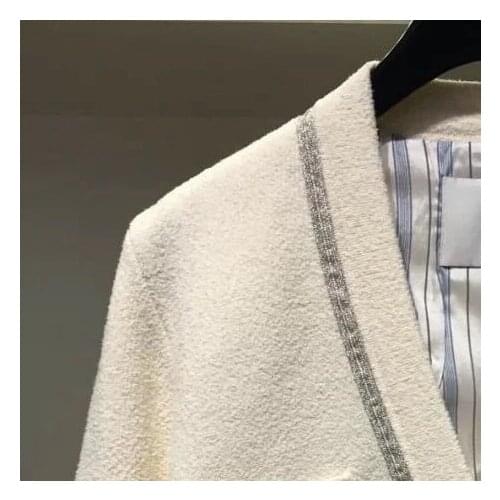 Women Sweater 2020 Autumn and Winter New Lady Style Multi-pocket V-neck Solid Color Loose Womens Knitted Jacket