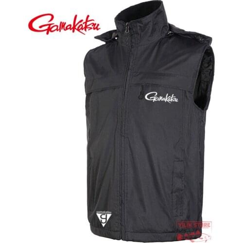 Gamakatsu Fishing Vest Outdoor Sport Hiking Men Fishing Jackets Autumn Winter Keep Warm Windproof Waterproof Fishing Clothing