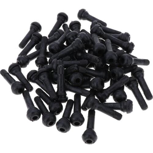 100 Pieces TR414 Tubeless Tire Valve Stems Stubby for ATV, Lawn Mower