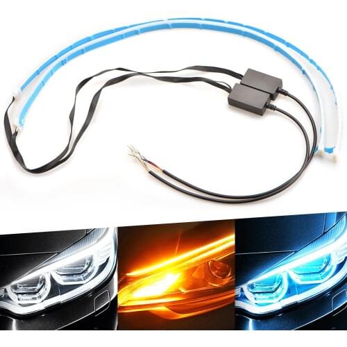 2Pcs LED Turn Signal Strip Car Daytime Running Light Dynamic Turn Signal Light For BMW E46 E39 E90 F10 E87 E36 E30 E60 E92
