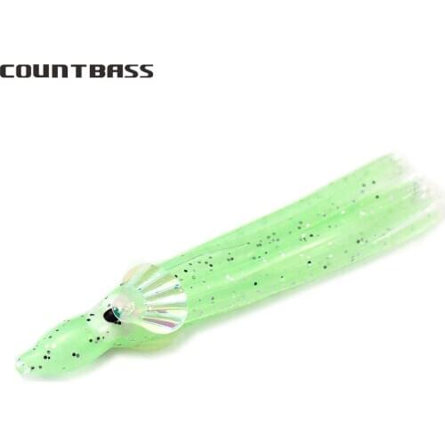 4cm 6cm 8cm Rainbow Luminous Squid Skirts, Hoochki Soft Octopus Baits, Sabiki Fishing Lures