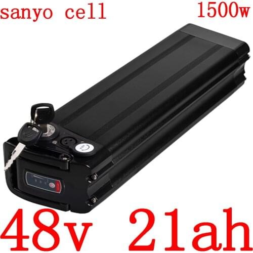 48V battery 48V 20AH Electric Bike battery 48V 10AH 14AH 17.5AH 21AH lithium battery use sanyo cell 48V 1000W 1500W Ebike motor