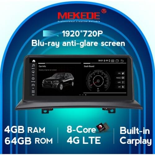 Blue anti-glare1920*720 Snapdragon Android 10.0 car multimedia player gps navigation for BMW X3 E83 2004-2010 Carplay WIFI4G LTE