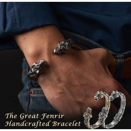 The Great Fenrir Beautiful Hand-crafted Viking Bracelet Fashion Jewelry Accessory Gift For Men Women Durable Adjustable