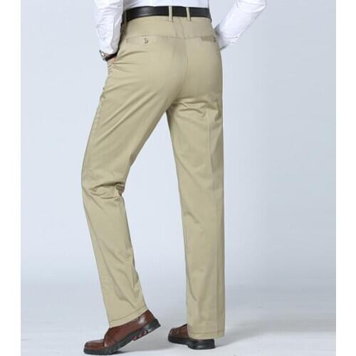 Middle-aged pants mens trousers pantalones hombre cargo casual pants for men summer thin Cool and breathable pantalon homme B324