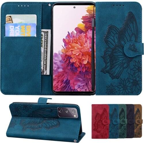 Butterfly Flip Etui Case For Samsung Galaxy S8 S9 S10 Plus S20 Ultra S20FE S30 A42 5G A12 A20 A30 A50 Phone Wallet Book Cover