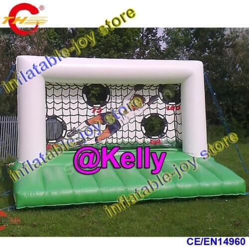 Fast shipping inflatable football toss game, small inflatable football shooting goal, inflatable soccer sport game for children