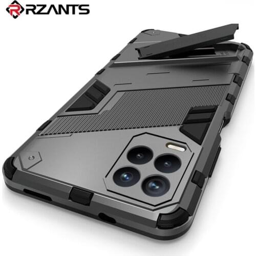 Rzants For OPPO Realme 8 Realme 8 Pro Case Built in Stand Shockproof Bracket Hard Cover Small Hole Phone Casing
