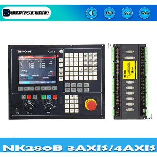 CNC engraving machine controller NK280B 3/4AXIS integrated CNC system WEIHONG NC studioV10 NK280 linkage integrated control card