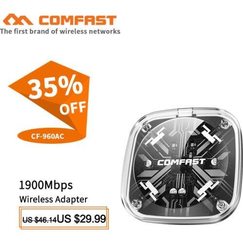 COMFAST CF-960AC USB3.0 Wifi Adapter 1900Mbps Dual Band 2.4Ghz + 5.8Ghz Wi-fi Dongle Computer 802.11AC gigabit Network Card