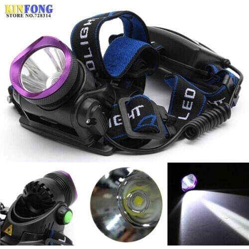 DHL UPS Fedex 20pcs/lot Real 1000LM XM-L2 T6 LED Focus Headlight Rechargeable Headlamp Head Light Torch Bike Bicycle Light
