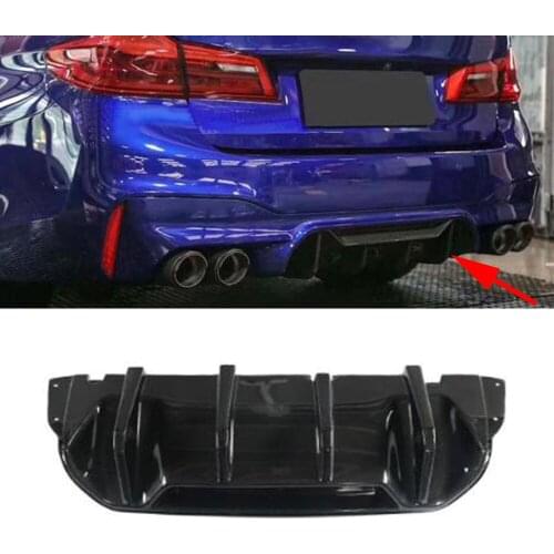 Carbon Fiber Car Rear Bumper Diffuser Lip Spoiler Guard for BMW 5 Series F90 M5 2018 2019 2020