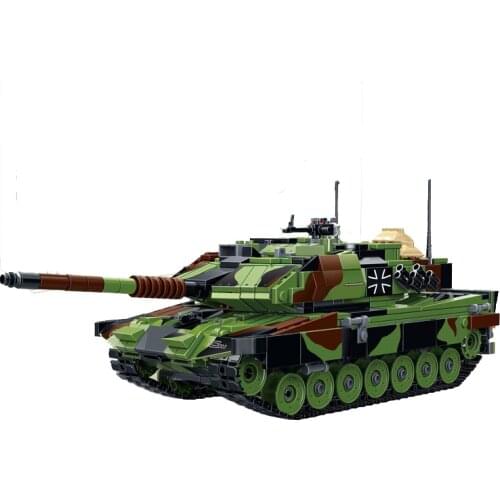 GUDI 1043 piece 6105 German Leopard 2A6 Main Battle Tank Model Assembled Building Block Toys For Children Boys Gift