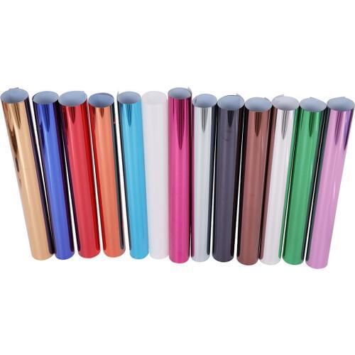 HOHOFILM 0.5x1.2m Metallic Heat Transfer Vinyl HTV T-shirt Vinyl Heat Press Film Cutting vinyl Plotter Cutter vINYL