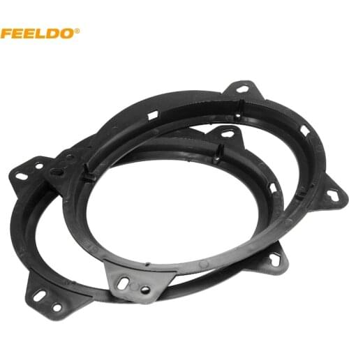 FEELDO Car Front Door Speaker Spacer Mats for Toyota Camry Highlander Prado Reiz BYD 6*9 Car Speaker Rings Mount