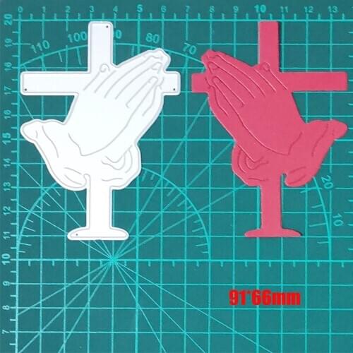 Cross & Hands Together Prayer Metal Cutting Dies Real Picture Cut Die Scrapbook Paper Craft Knife Mould Blade Punch Stencils Die