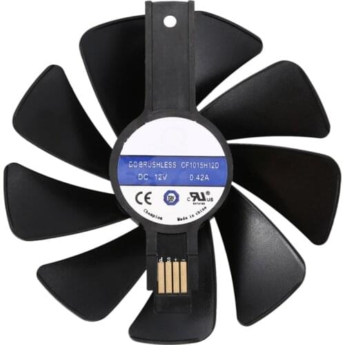 95Mm CF1015H12D DC12V Video Card Cooler Cooling Fan Replace for Sapphire NITRO RX480 8G RX 470 4G GDDR5 RX570 4G / 8G D5 RX580 8