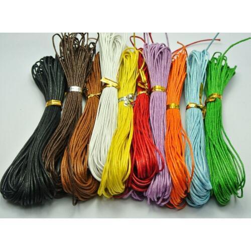 Hot sell free shipping 100 Meters Bracelet Necklace diy Accessories 1mm Mixed Color fashion Waxed Cotton Beading Cord for