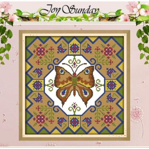Butterfly Counted Cross Stitch 11CT Printed 14CT Cotton Cross Stitch Set animals Cross-stitch Kits Embroidery Needlework Crafts