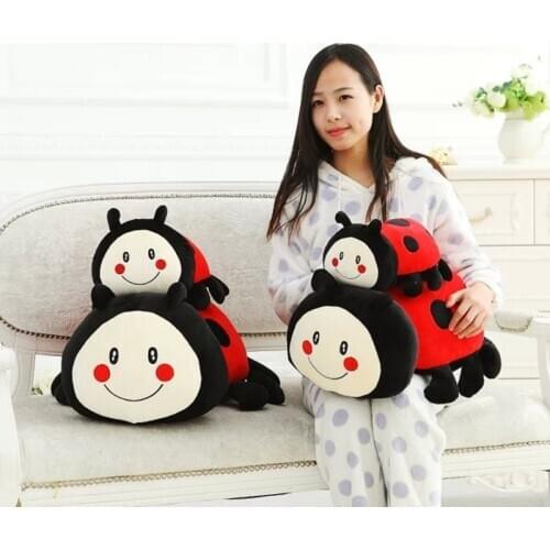1pc 30-60CM Lovely Ladybug Plush Toy Cute Stuffed Plush Pillow Creative Doll Soft Sofa Decorative Pillow Children Kids Toys