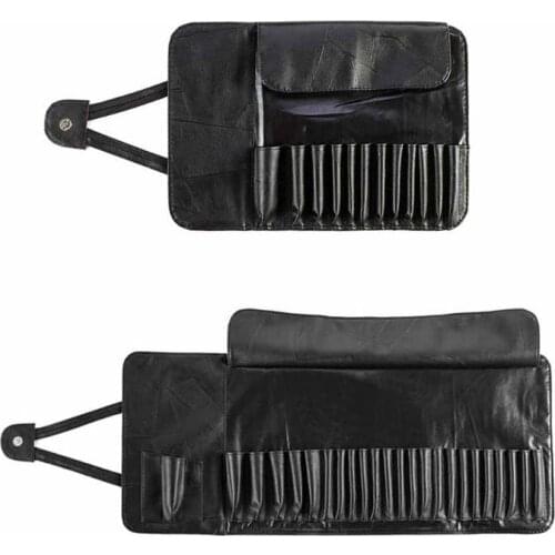 Professional 12/24 Slot Makeup Brush Holder Cosmetic Organizer Rolling Bag Case Container Pouch Bags M68C