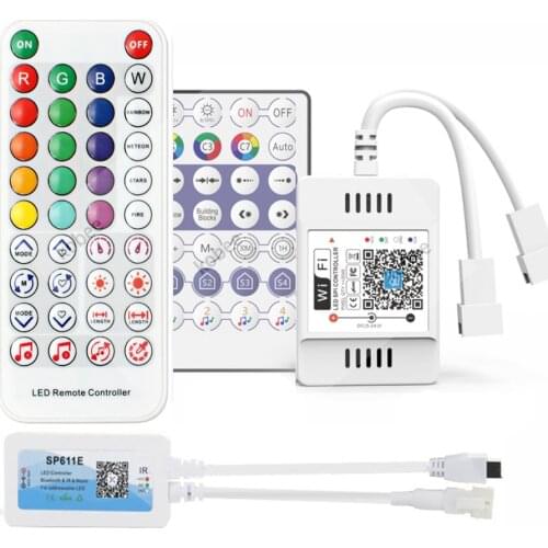 DC5V 12V 24V LED SPI Controller SP501E SP611E WS2811 WS2812B Addressable Pixel Mini WiFi Controller Magic Home APP Phone Control