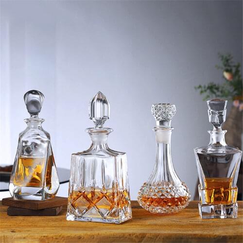 Luxury Crystal Whiskey decanter Vodka Wine Decanter Crystal Glass Wine Bottle Vodka Bar Wine Glass Decanter Cocktail Glass