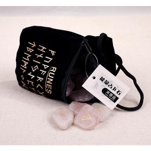 25PCS Stone Rune Fortune-telling Runes Stones Runes Divination Crystals Runas Reiki Healing Fortune-telling Rune Engraved runas