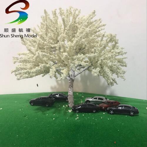 Shun sheng model DIY sand table model wire tree simulation tree white banyan