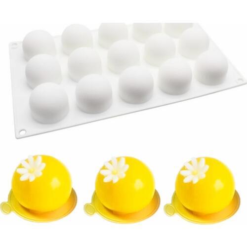 Silicone Mousse Cake Molds Small Round Ball Shaped Pudding Cake Bakeware Baking Tools 3D Bread Pastry mould DIY Birthday Wedding