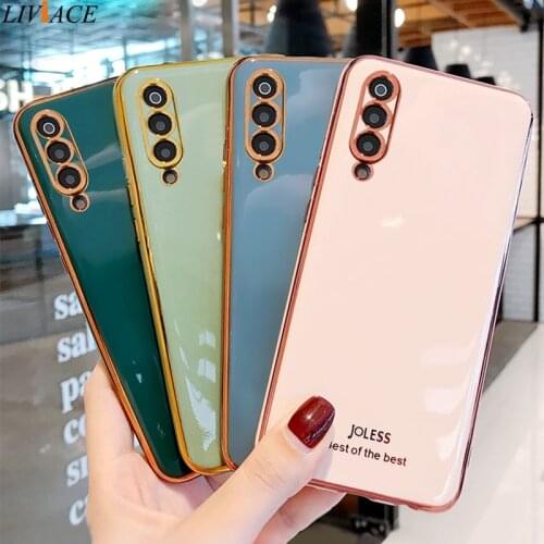 Ins Luxury Silicone Phone Case On For Xiaomi Mi 10 9 Se 8 Lite A3 A2 A1 Mi8 Mi9 Plating Gold Bumper Soft Back Cover Cases
