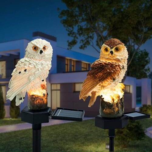 Outdoor Solar Power Garden Lights Owl Decor Path Lawn Yard LED Landscape Lamp Energy-saving Suitable for Garden Lawn Patio Aisle