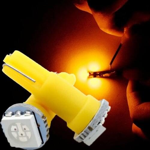 T5 5050 1SMD LED Yellow 72 74 Wedge Bulb C030 Car Light Motorcycle lights Instrument lights