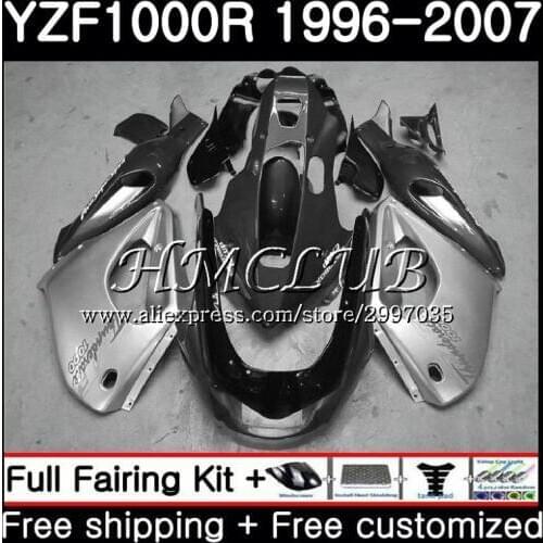 Thunderace Grey silvery For YAMAHA YZF 1000R 2002 2003 2004 2005 2006 2007 21HC.11 YZF-1000R YZF1000R 02 03 04 05 06 07 Fairing