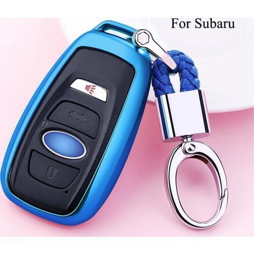 Car Styling Soft TPU Car Key Case Shell Key Chain For Subaru Forester Outback Legacy Impreza XV BRZ Cover Case Car Accessories