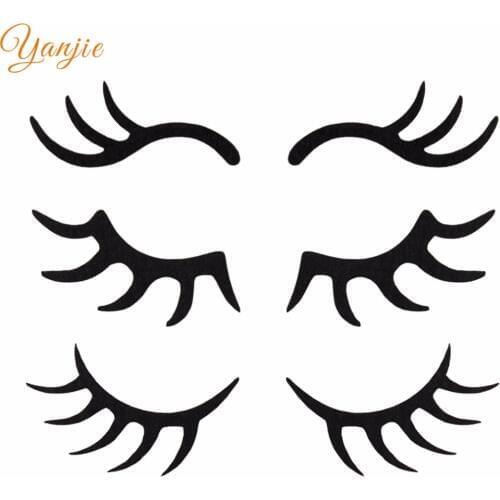 2020 Birthday Ornament Black Non-woven Felt Horse Horn Cake Eyelash Decoration Kids DIY Hair Accessories For Women Horn Headband