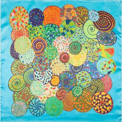 Spring Women Scarf Brand New Real Twill Chinese Silk Scarfs Girls Fashion Headband Hot Floral 60x60cm Small Square Handkerchief